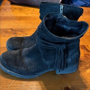 Born Black Suede Ankle Boots